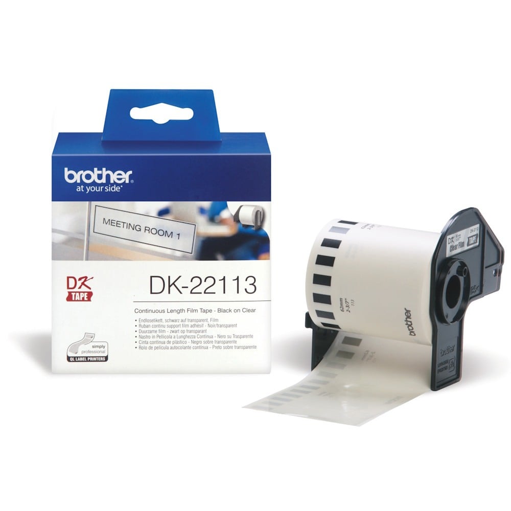 Brother DK-22113 Continuous Clear Label Roll - 62mm x 15.24m - 10 PACK