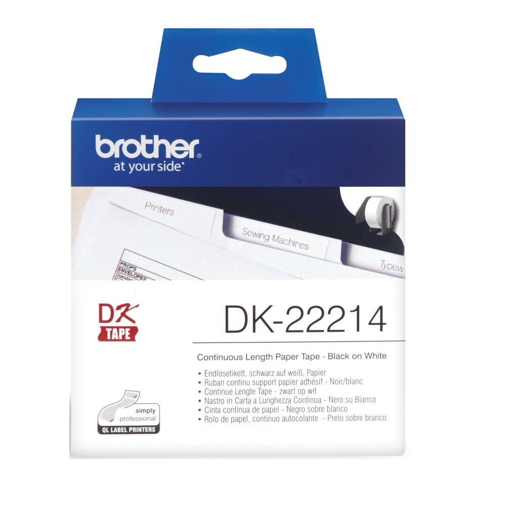 Brother DK-22214 Continuous White Label Roll - 12mm x 30.48m Brother DK-22214 Continuous White Label Roll - 12mm x 30.48m