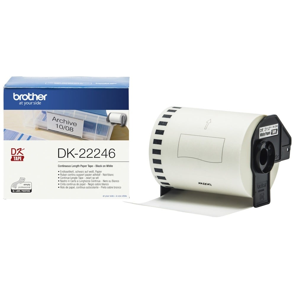 Brother DK-22246 Extra Wide Continuous White Label Roll - 103mm x 30m - 10 PACK
