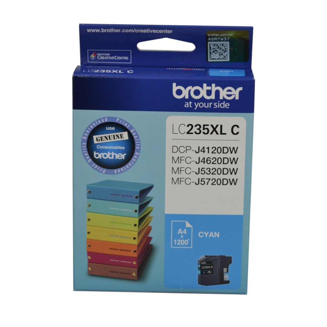 Genuine Brother LC235XLC Cyan Ink Cartridge High Yield Genuine Brother LC235XLC Cyan Ink Cartridge High Yield
