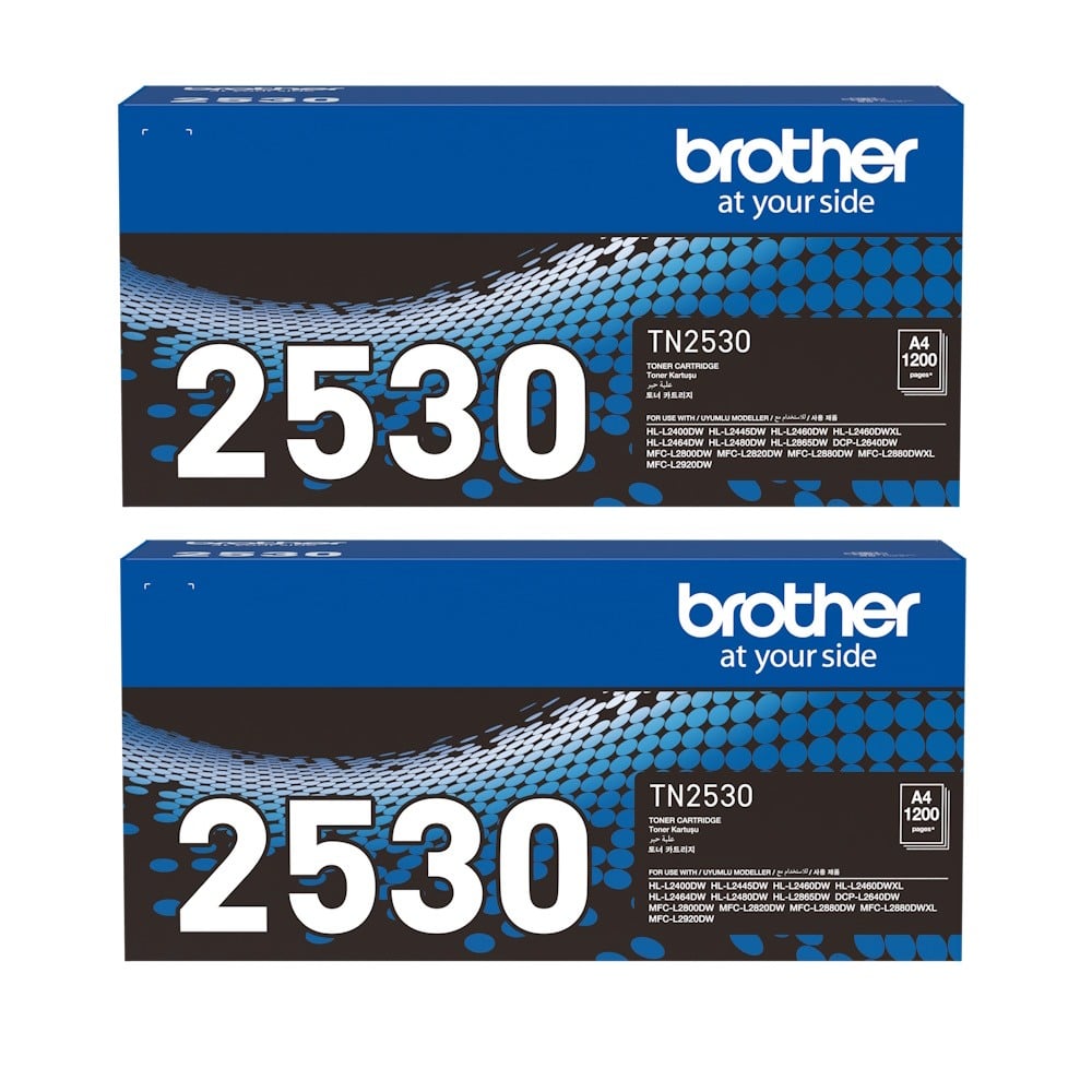 Genuine Brother TN2530 Toner Cartridge Standard Yield 2 PACK