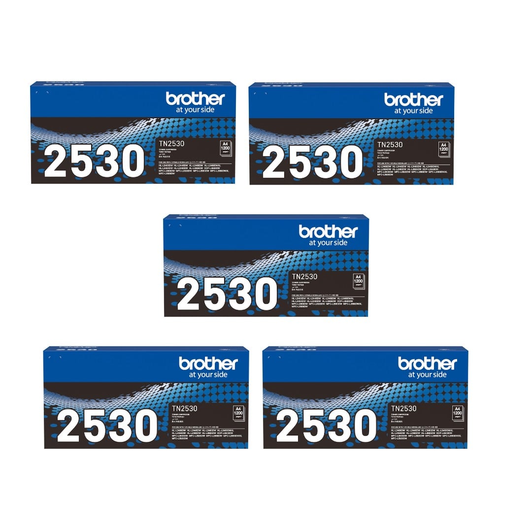 Genuine Brother TN2530 Toner Cartridge Standard Yield 5 PACK