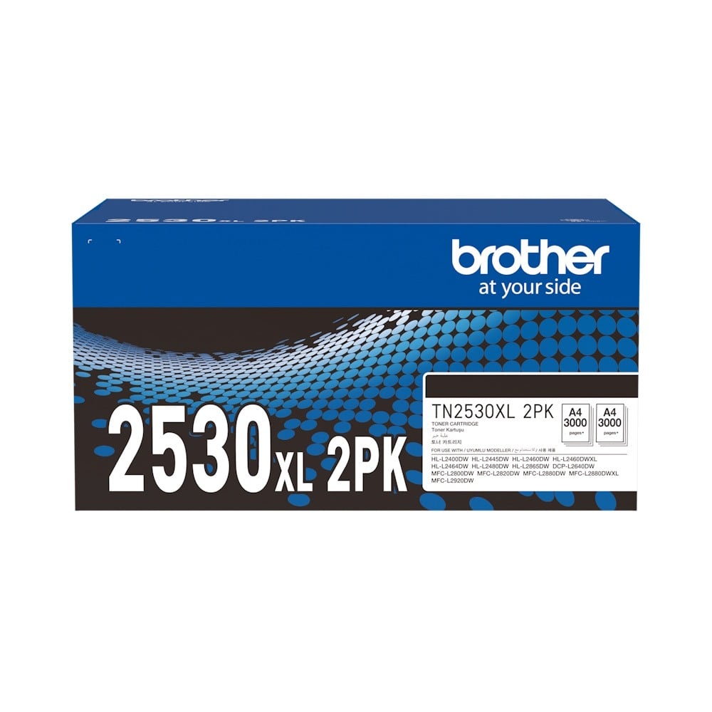 Genuine Brother TN2530XL Toner Cartridge High Yield 2 PACK