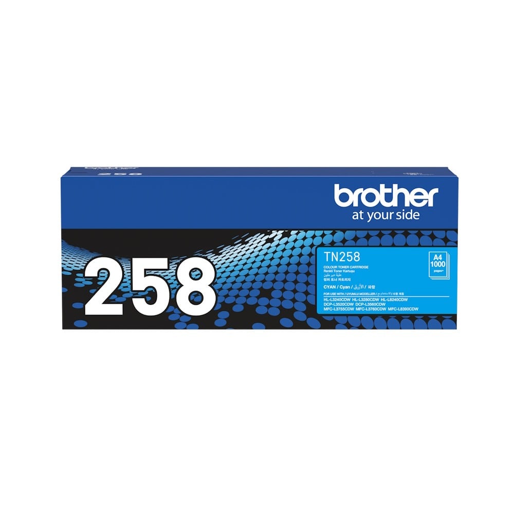 Genuine Brother TN258C Cyan Toner