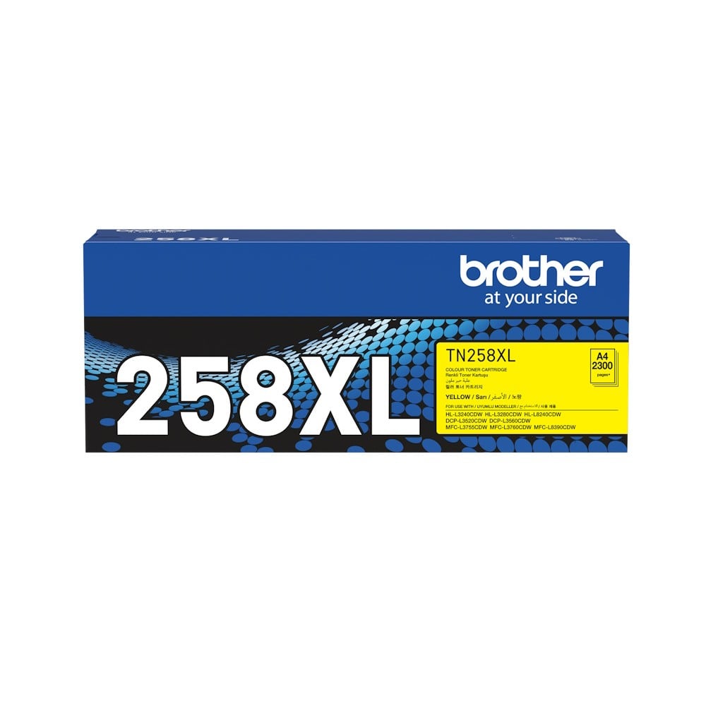 Genuine Brother TN258XLY High Yield Yellow Toner