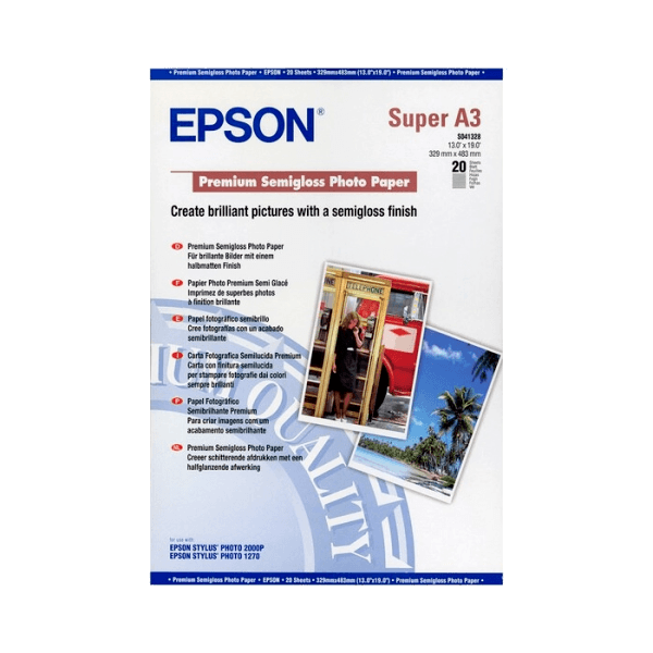 Epson A3+ Premium Semigloss Photo Paper S041328 Epson A3+ Premium Semigloss Photo Paper S041328