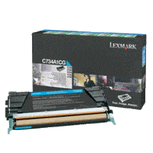 Genuine Lexmark C734A1CG Cyan Toner Cartridge