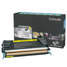 Genuine Lexmark C734A1YG Yellow Toner Cartridge