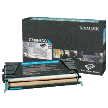 Genuine Lexmark C736H1CG Cyan Toner Cartridge High Yield