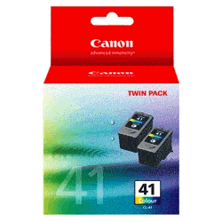 Genuine Canon CL-41 FINE Colour Ink Cartridge TWIN PACK