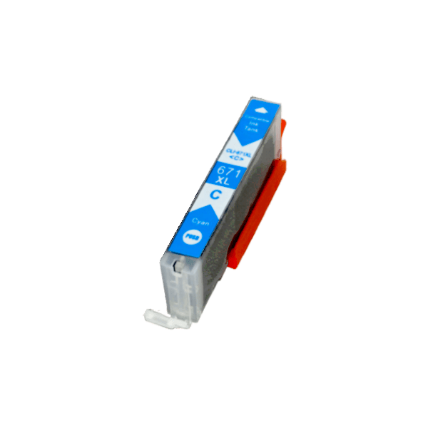 Compatible Canon CLI-671XL Cyan Ink High Yield Compatible Canon CLI-671XL Cyan Ink High Yield