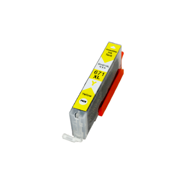 Compatible Canon CLI-671XL Yellow Ink High Yield Compatible Canon CLI-671XL Yellow Ink High Yield