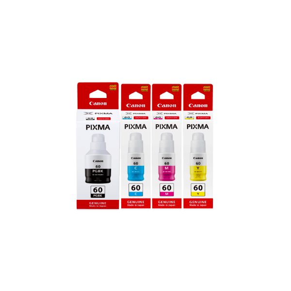 Genuine Canon Pixma GI60 Ink Bottle Value Pack