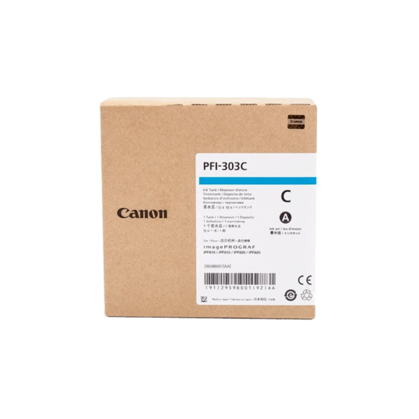 Genuine Canon PFI-303C Cyan Ink Cartridge