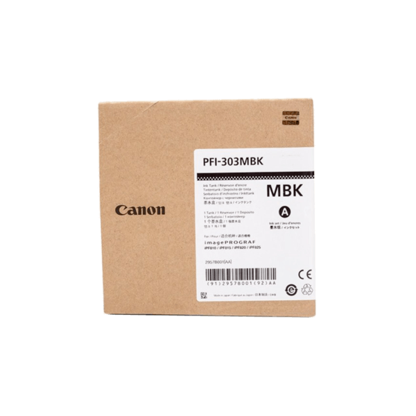 Genuine Canon PFI-303MBK Matte Black Ink Cartridge