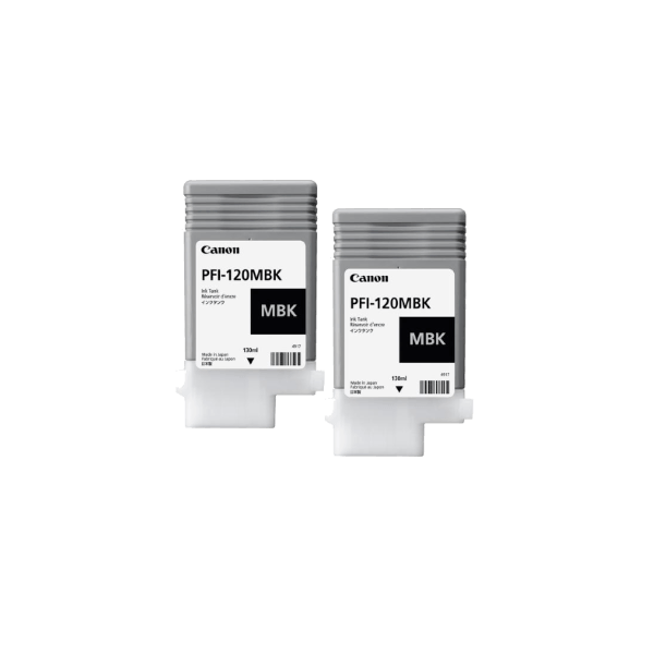 Genuine Canon PFI-120MBK Matte Black Ink 2 PACK