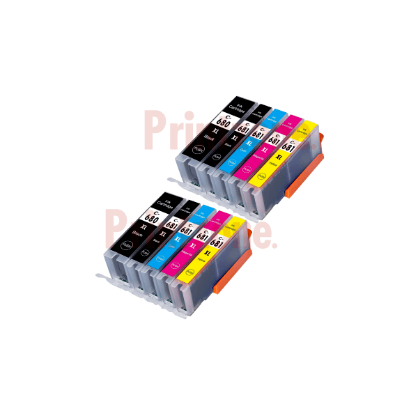 Compatible Canon PGI-680XXL CLI-681XXL Ink Double Value Pack Compatible Canon PGI-680XXL CLI-681XXL Ink Double Value Pack