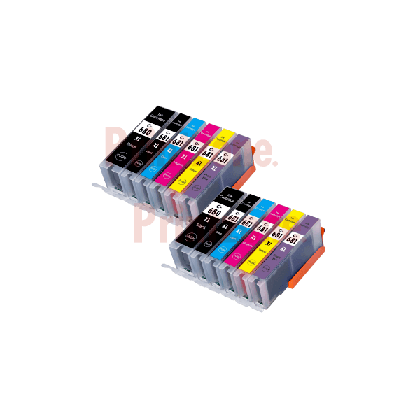 Compatible Canon PGI-680XXL CLI-681XXL Ink Double Value Pack (inc Photo Blue)