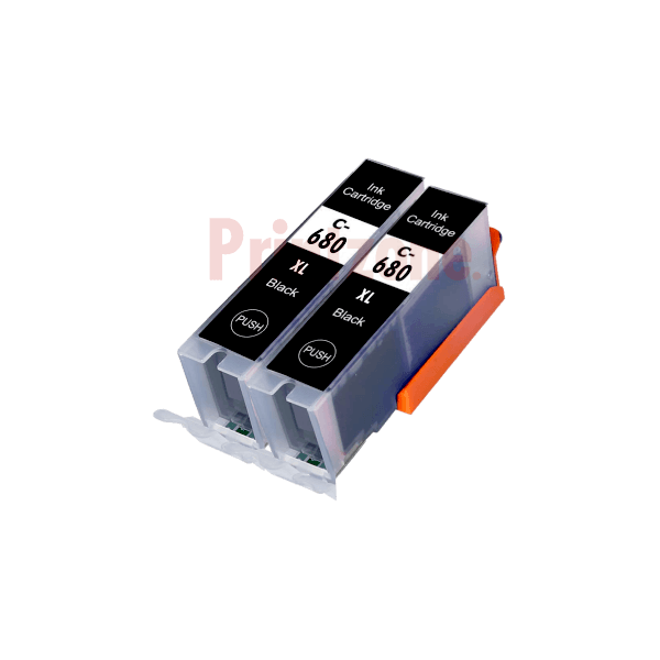 Compatible Canon PGI-680XXLBK Black Ink 2 PACK