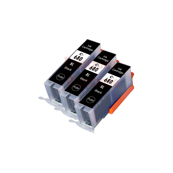 Compatible Canon PGI-680XXLBK Black Ink 3 PACK