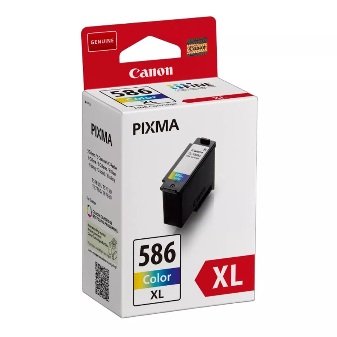 Genuine Canon CL-586XL Colour Ink Cartridge High Yield