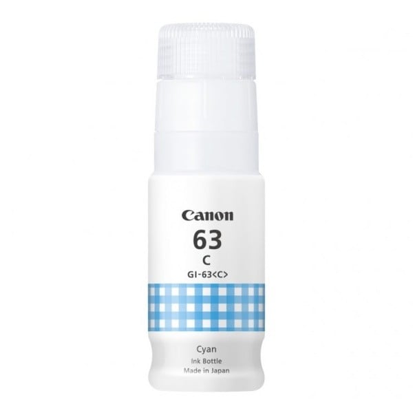 Genuine Canon Pixma Cyan Ink Bottle GI63C