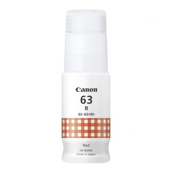 Genuine Canon Pixma Red Ink Bottle GI63R