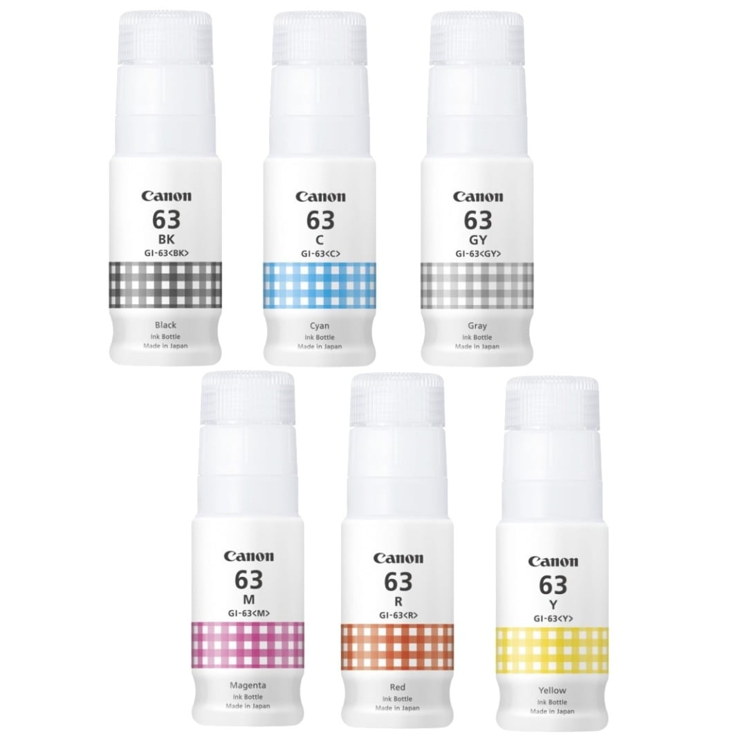 Genuine Canon Pixma GI63 Ink Bottle Value Pack