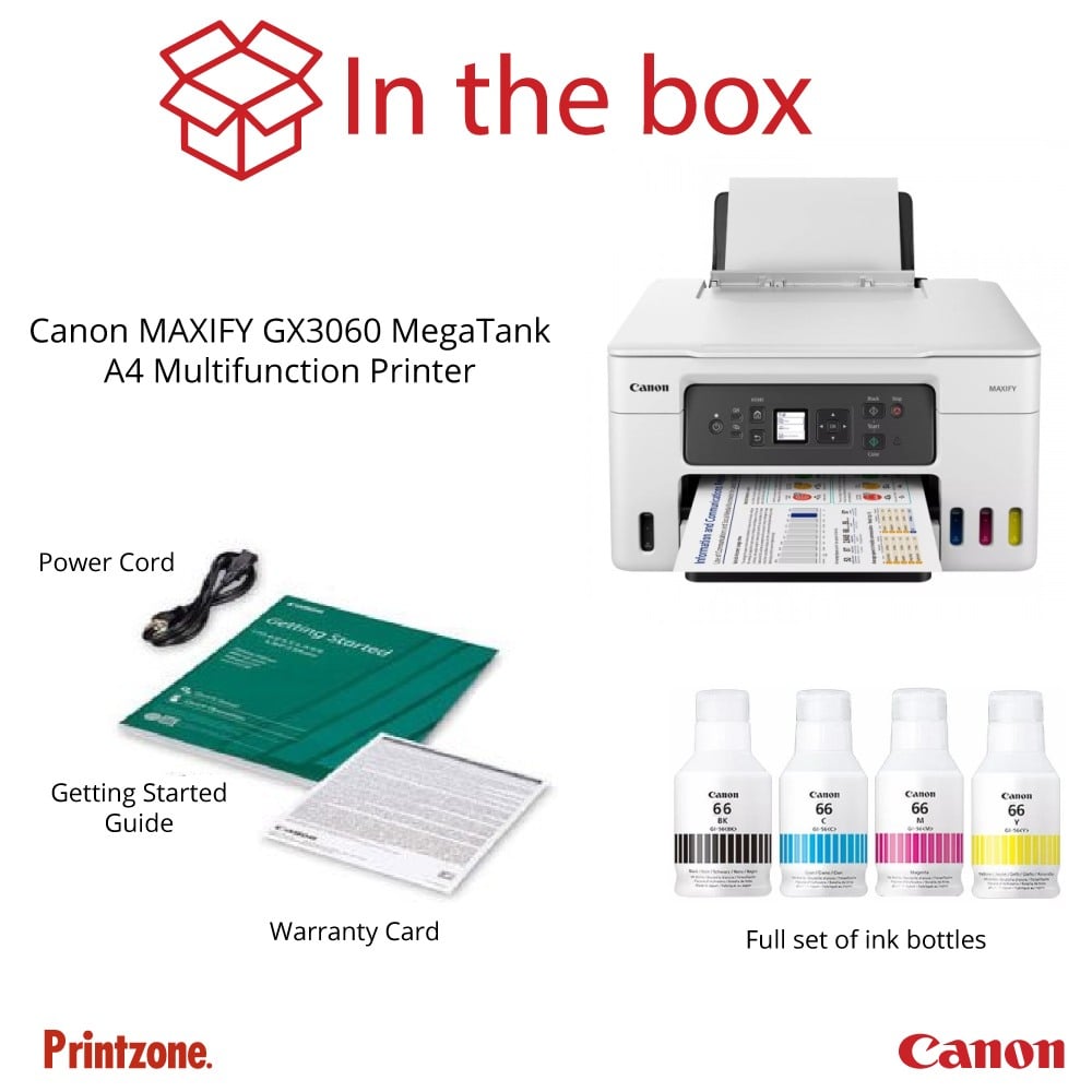 Canon MAXIFY GX3060 MegaTank Multifunction Business Printer