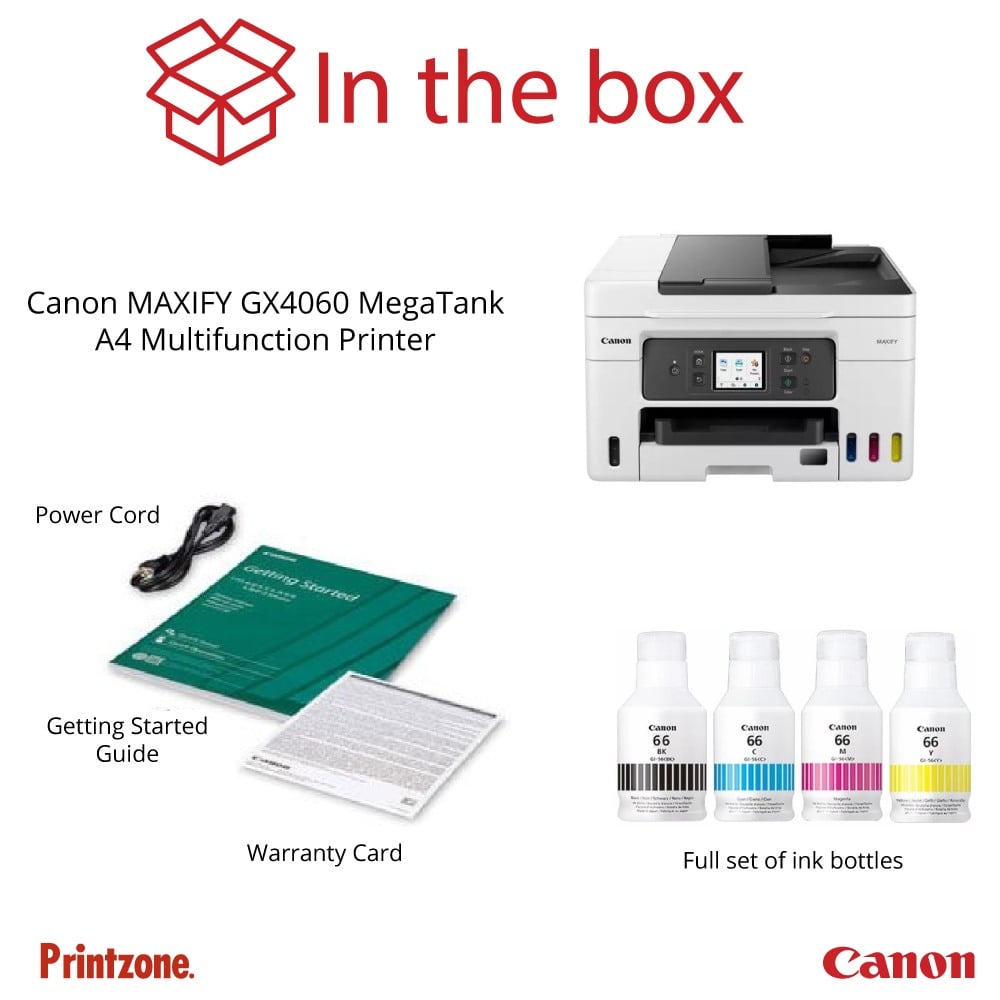 Canon MAXIFY GX4060 MegaTank Multifunction Business Printer