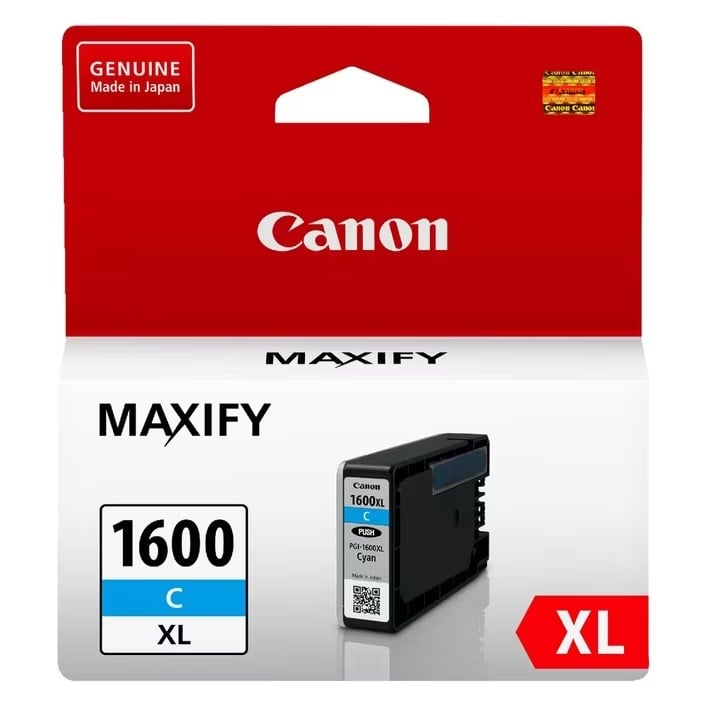 Genuine Canon PGI-1600XLC Cyan Ink Cartridge High Yield Genuine Canon PGI-1600XLC Cyan Ink Cartridge High Yield