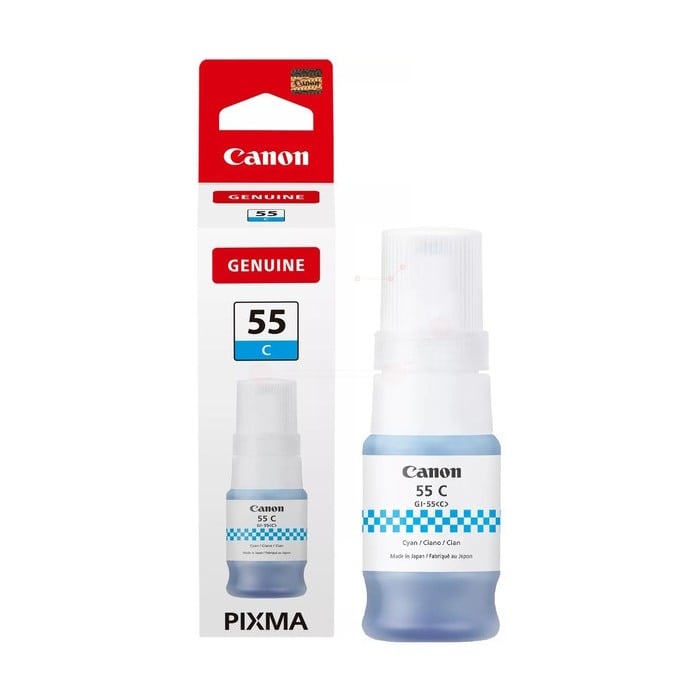 Genuine Canon Maxify GI-55 Pigment Cyan Ink Bottle GI55C