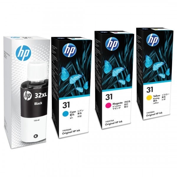 HP 32XL and 31 Ink Bottles