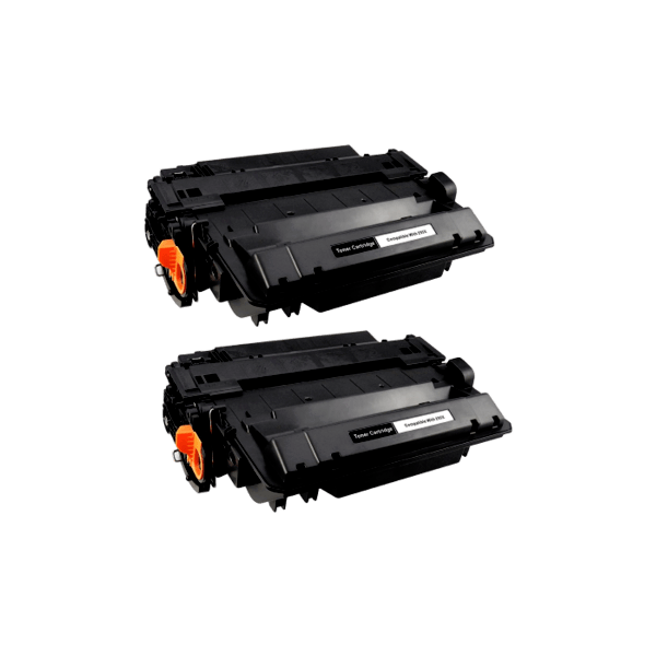 Compatible HP 55X Toner Cartridge CE255X 2 PACK Compatible HP 55X Toner Cartridge CE255X 2 PACK