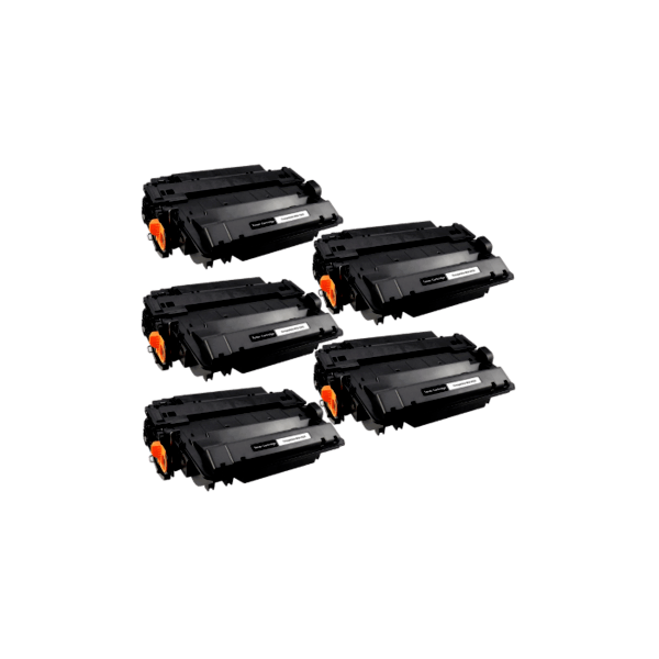 Compatible HP 55X Toner Cartridge CE255X 5 PACK Compatible HP 55X Toner Cartridge CE255X 5 PACK
