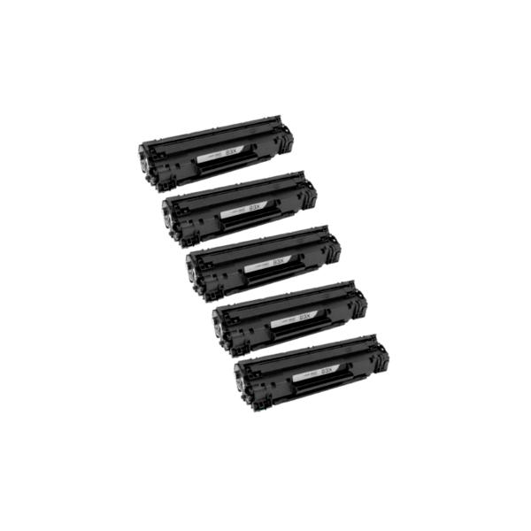 Compatible HP 83X Toner High Yield CF283X 5 PACK Compatible HP 83X Toner High Yield CF283X 5 PACK
