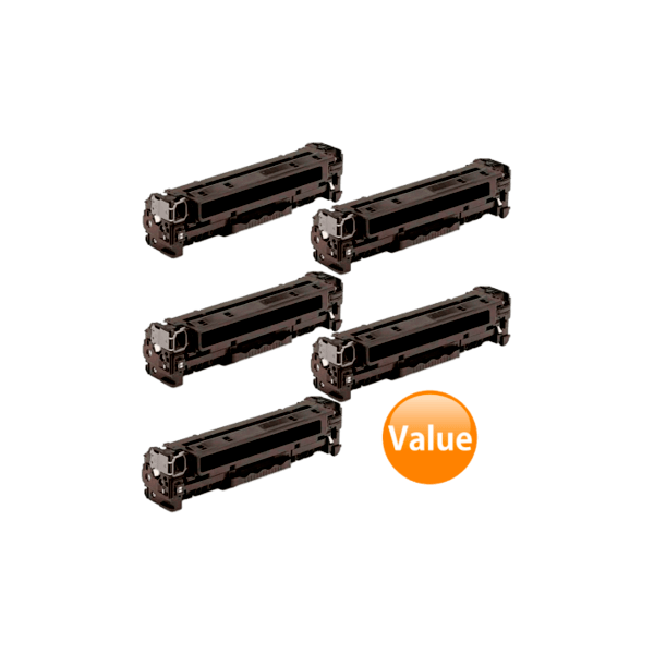 Compatible HP 312X Black Toner Cartridge High Yield CF380X 5 PACK Compatible HP 312X Black Toner Cartridge High Yield CF380X 5 PACK