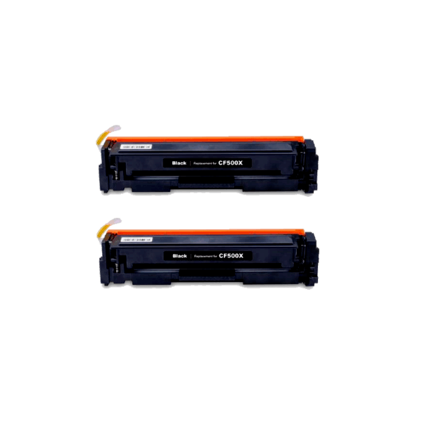 Compatible HP 202X Black Toner High Yield CF500X 2 PACK Compatible HP 202X Black Toner High Yield CF500X 2 PACK