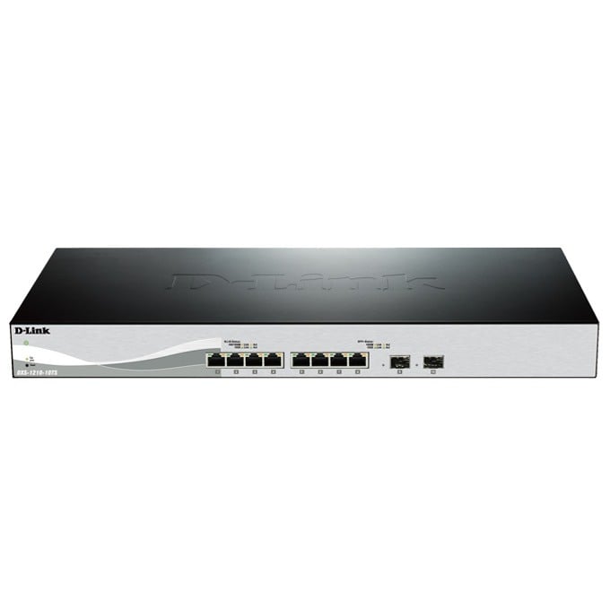 D-Link 10-Port 10 Gigabit Smart Managed Switch with 2 SFP+ ports DXS-1210-10TS