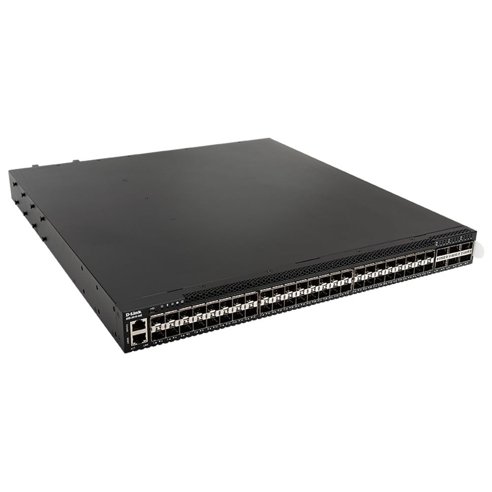 D-Link 54-Port 10-Gigabit Layer 3 Stackable Switch with 48 SFP+ & 6 QSFP+/QSFP28 Ports DXS-3610-54S D-Link 54-Port 10-Gigabit Layer 3 Stackable Switch with 48 SFP+ & 6 QSFP+/QSFP28 Ports DXS-3610-54S