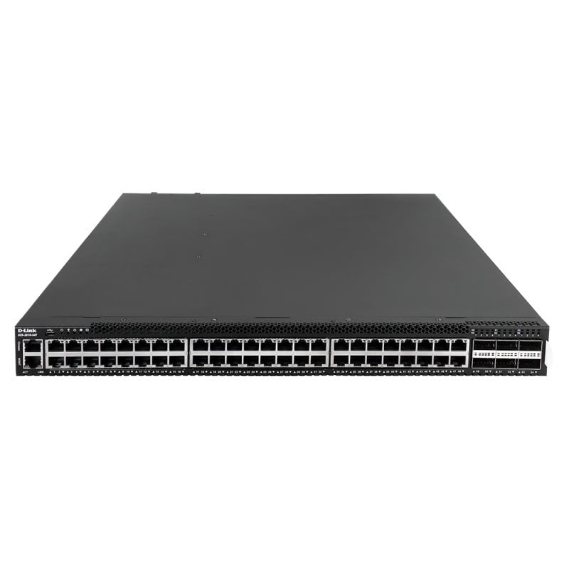 D-Link 54-Port 10-Gigabit Layer 3 Stackable Switch with 48 10GBASE-T & 6 QSFP+/QSFP28 Ports DXS-3610-54T