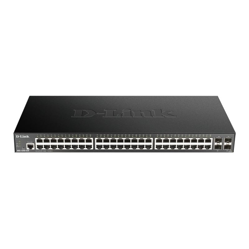 D-Link 52-Port Gigabit Smart Switch with 48 RJ45 and 4 SFP+ 10G Ports D-Link 52-Port Gigabit Smart Switch with 48 RJ45 and 4 SFP+ 10G Ports