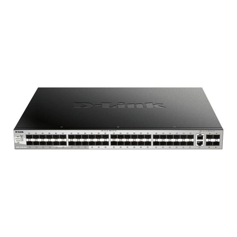 D-Link 54 port Stackable Gigabit SFP Layer 3+ Switch with 6 10GbE ports D-Link 54 port Stackable Gigabit SFP Layer 3+ Switch with 6 10GbE ports