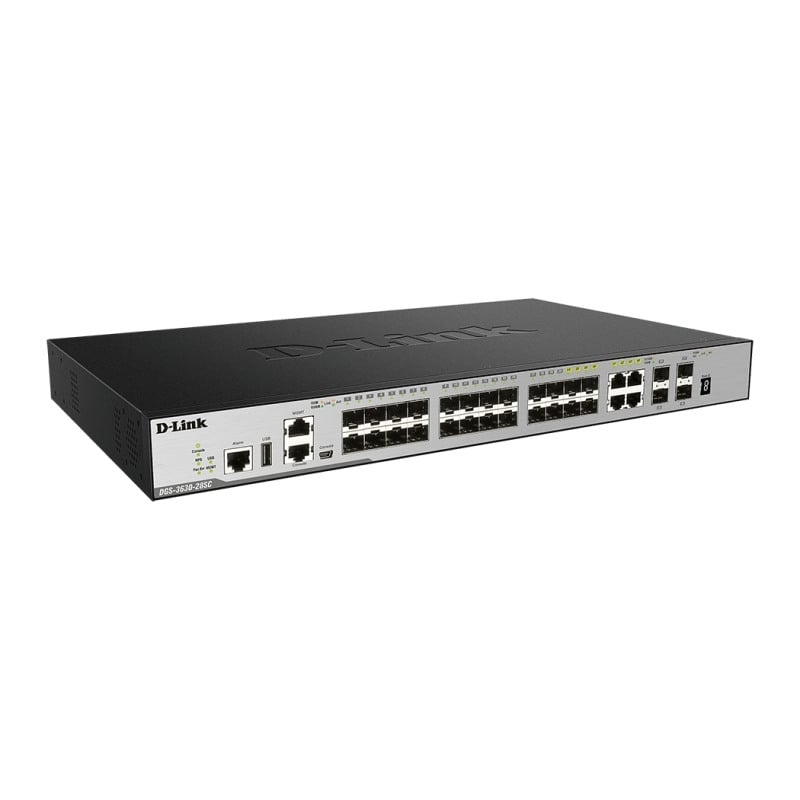D-Link 28-Port Layer 3 Stackable Gigabit SFP Switch with 4 10GbE Ports