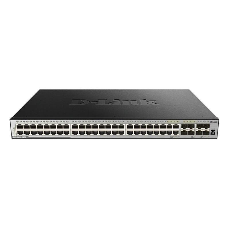 D-Link 52-Port Layer 3 Stackable Gigabit Switch with 4 10GbE Ports D-Link 52-Port Layer 3 Stackable Gigabit Switch with 4 10GbE Ports