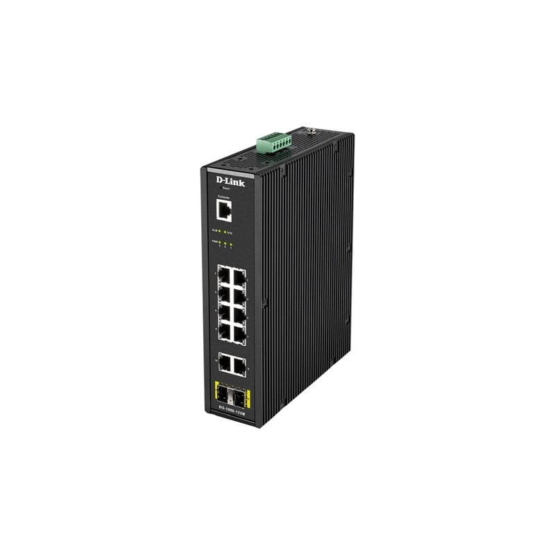 D-Link 12-Port Gigabit Industrial Smart Managed Switch with 2 SFP ports