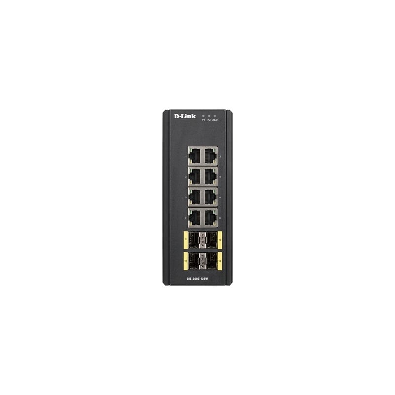 D-Link 12-Port Gigabit Industrial Managed Switch with 4 SFP ports