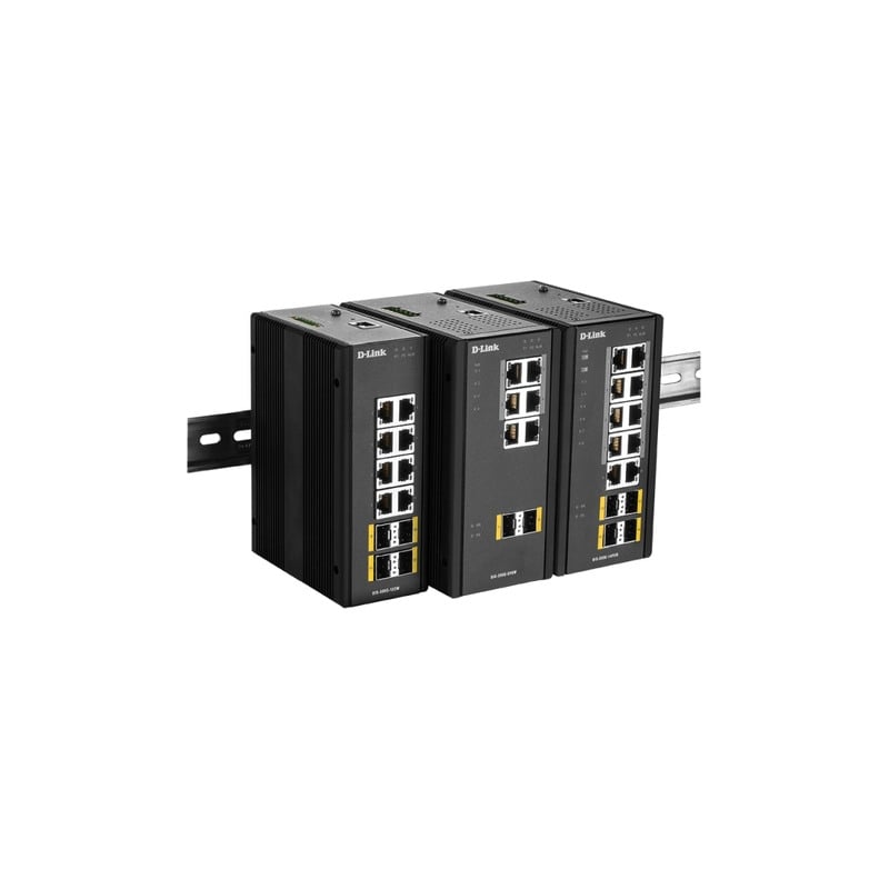 D-Link 12-Port Gigabit Industrial Managed Switch with 4 SFP ports
