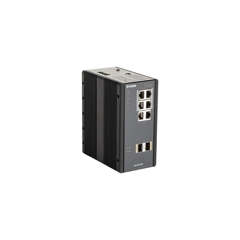 D-Link 8-Port Gigabit Industrial Managed PoE Switch with 2 SFP ports D-Link 8-Port Gigabit Industrial Managed PoE Switch with 2 SFP ports