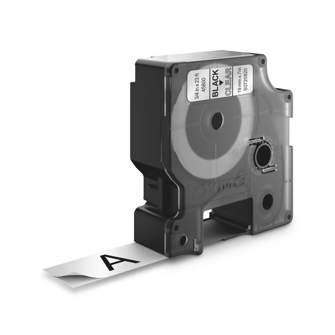 Dymo D1 Label - Black on Clear - 19mm x 7m - S0720820 / SD45800